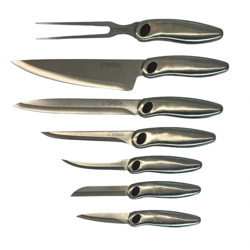 ONEIDA Contoura Immaculate Collection Stainless Steel Full Tang Cutlery Set 7 PC